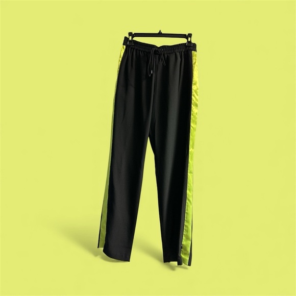Michael Kors Pants - Michael Kors Black And Neon Yellow Athletic Pants